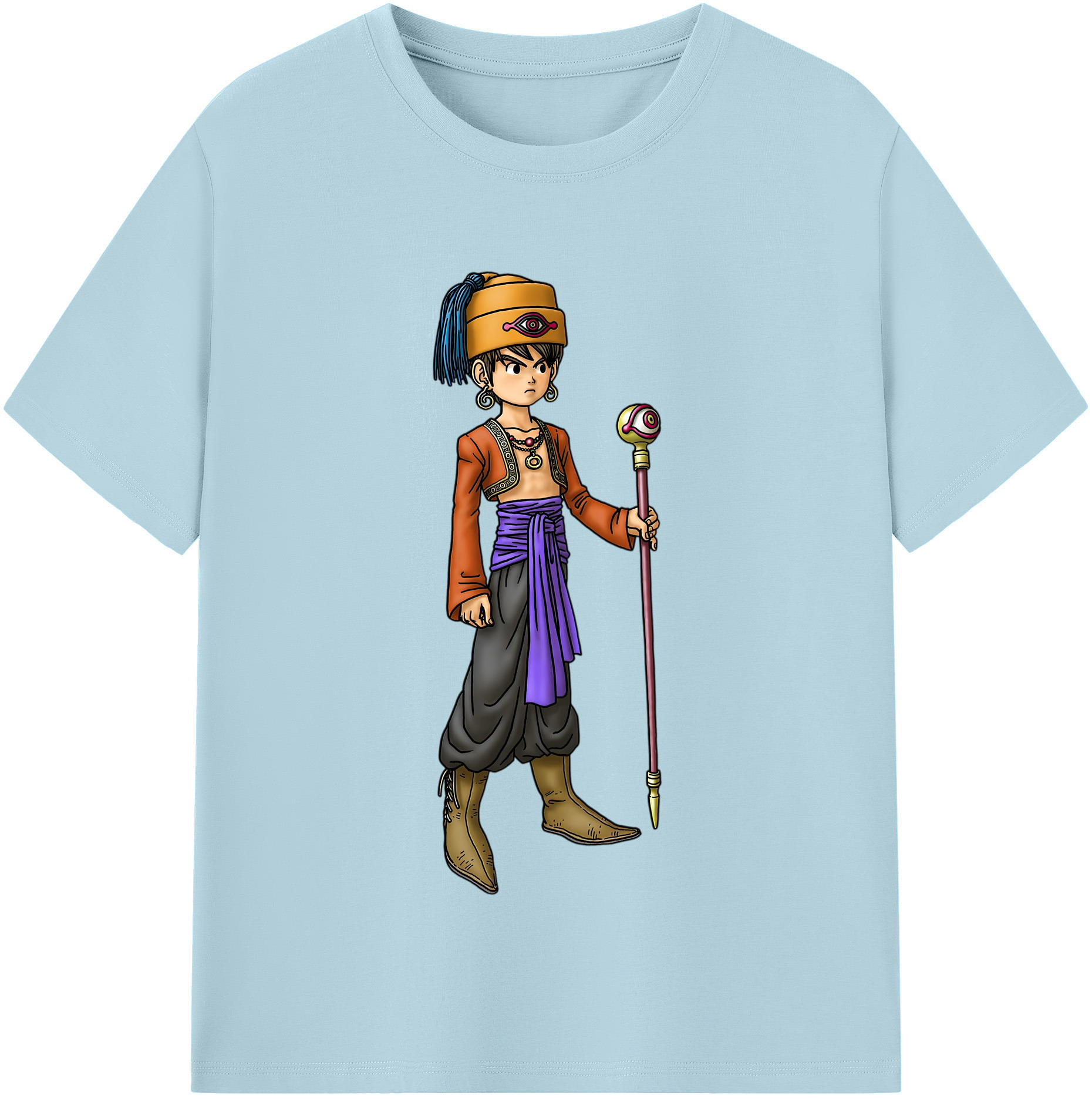 （画像用） ドラゴンクエスト Doragon Kuesuto Dragon Quest 綿100％半袖Tシャツ（フロントプリント）